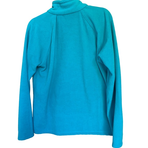 Cabelas Turquoise Fleece Quarter zip pullover - Picture 3 of 11